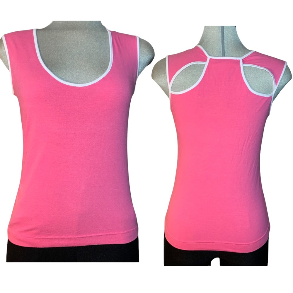 Pink Workout Embellished Top Size Junior M.